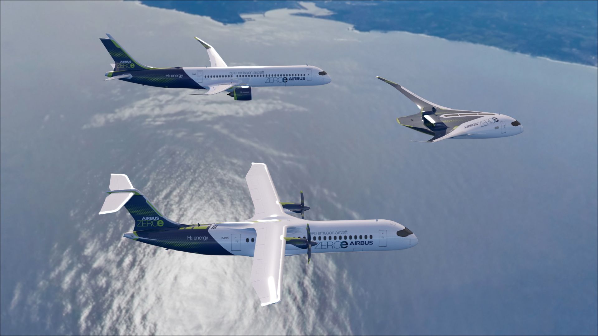 رونمایی از طرح‌های مفهومی جدید ایرباس برای هواپیمای بدون آلایندگی