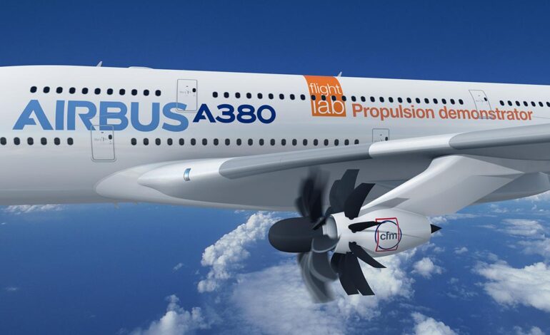  آمادگی ایرباس برای آزمایش پروازی موتور روتور باز رایز CFM