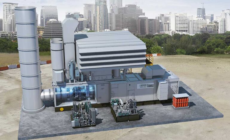  جنرال الکتریک نمونه جدید توربین گاز مشتق از موتور هوایی LM6000 را نصب می‌کند